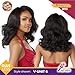 Sensationnel Curls Kinksandco Vpart Wig - Unit 6 Narrow Part Glueless Natural Kinkytexture Edged Hairline for Natural 3C to 4C Hair Textures (1 JETBLACK)