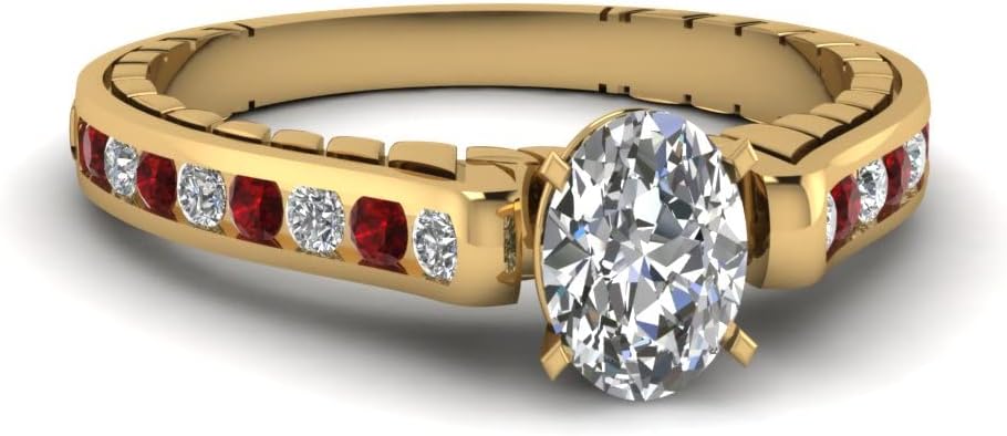 Choose Your Gemstone Cathedral Finesse Ring Yellow Gold Plated Oval Shape Side Stone Engagement Rings Everyday Jewelry Wedding Jewelry Handmade Gifts for Wife US Size 4 to 12