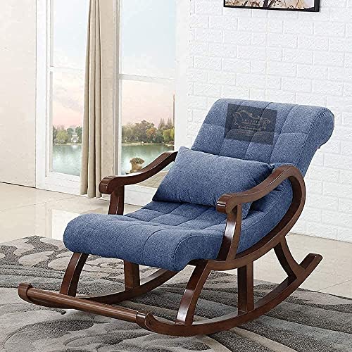 Image of CLASSIC WOOD & CRAFT Wooden Rocking Chair with Sheesham Wood, Rolling and Easy Seating (Model-SB-13)