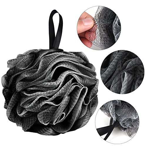 Image of Fu Store Loofah Sponge Shower Loofahs 4 Colors Bath Sponges Body Scrubbers | Mesh Balls 50g Luffa for Rich Lather Exfoliating Wash Back Scrubber Bathroom Men Women 4 Pack Cleaning Bathing Accessories