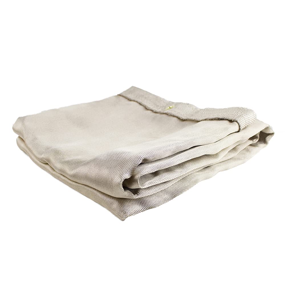 Jackson SafetyHeavy Duty Welding and Grinding Protective Blanket Silica Uncoated, Fire Blanket, 2m x 2m 1100°C working temp, with grommets for hanging J2728