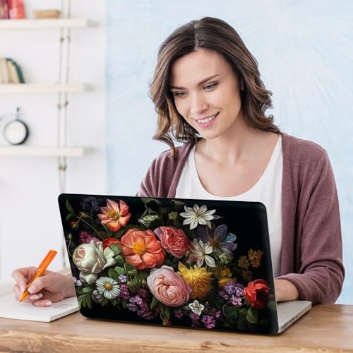 Image of DINKY Laptop Skin Sticker Decal, 12 inch 13 inch 13.3 inch 14 inch 15 inch 15.4 inch 15.6 inch Laptop Universal Reusable Vinyl Skin Stickers Cover Art Decal Notebook PC Personalized Protector-Flora