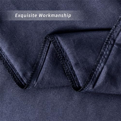 Image of 2 Pack Microfiber Queen Zipper Pillowcases, Soft Comfortable Not Shrink Navy Blue Pillow Case, Breathable Pillow Cases Set of 2 (20x30 Inches)