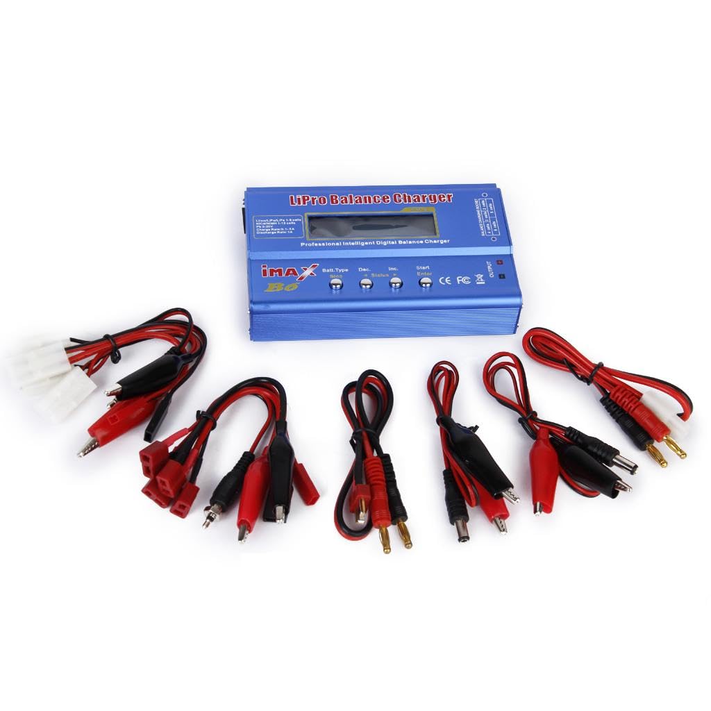 IMax B6 Digital LCD Lipo NiMh Pb Caricabatteria Bilanciamento della Batteria, Caricatore Intelligente Multifunzione Intelligente per RC Giocattoli Droni Automobili, 13,3 x 8,7 x 3,3 cm