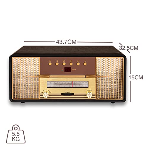 Crosley Rhapsody Platine Vinyle – Tourne Disque – Tourne Disque Vinyle – Platine Vinyle Bluetooth – Platines Vinyles – Tourne Disque Vintage – Mahogany - Les Beatles, Paul McCartney, John Lennon, RIngo Starr, George Harrison Crosley Rhapsody Platine Vinyle - Tourne Disque - Tourne Disque Vinyle - Platine Vinyle Bluetooth - Platines Vinyles - Tourne Disque Vintage - Mahogany – Image 6