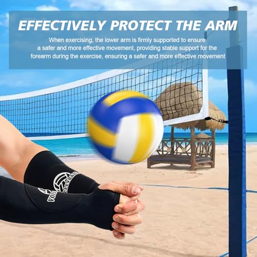 YZROHYI 1 Paar Armmanschetten Volleyball Armschoner Erwachsene Kinder,Armsleeves Volleyball Zubehör,Armstulpen Sport,Unterarmschutz Volleyball Handschutz,Unterarmschoner Volleyball Armschützer-Schwarz