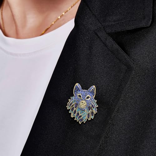 Image of Animal Brooch for Men Vintage Metal Wildlife Lapel Pin Suit Jacket Badge Fashion Accessories for Men