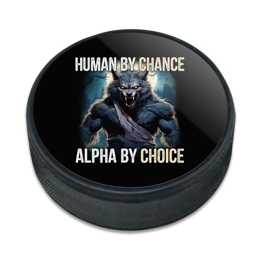 GRAPHICS & MORE Werewolf Alpha Ice Hockey Puck