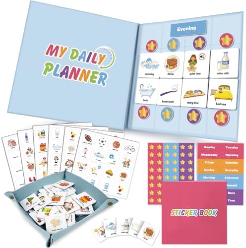 Amazon.com: Look Lola Magnetic Daily Visual Schedule for Kids at Home ...