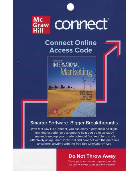 Connect Access Code Card for International Marketing, 19th