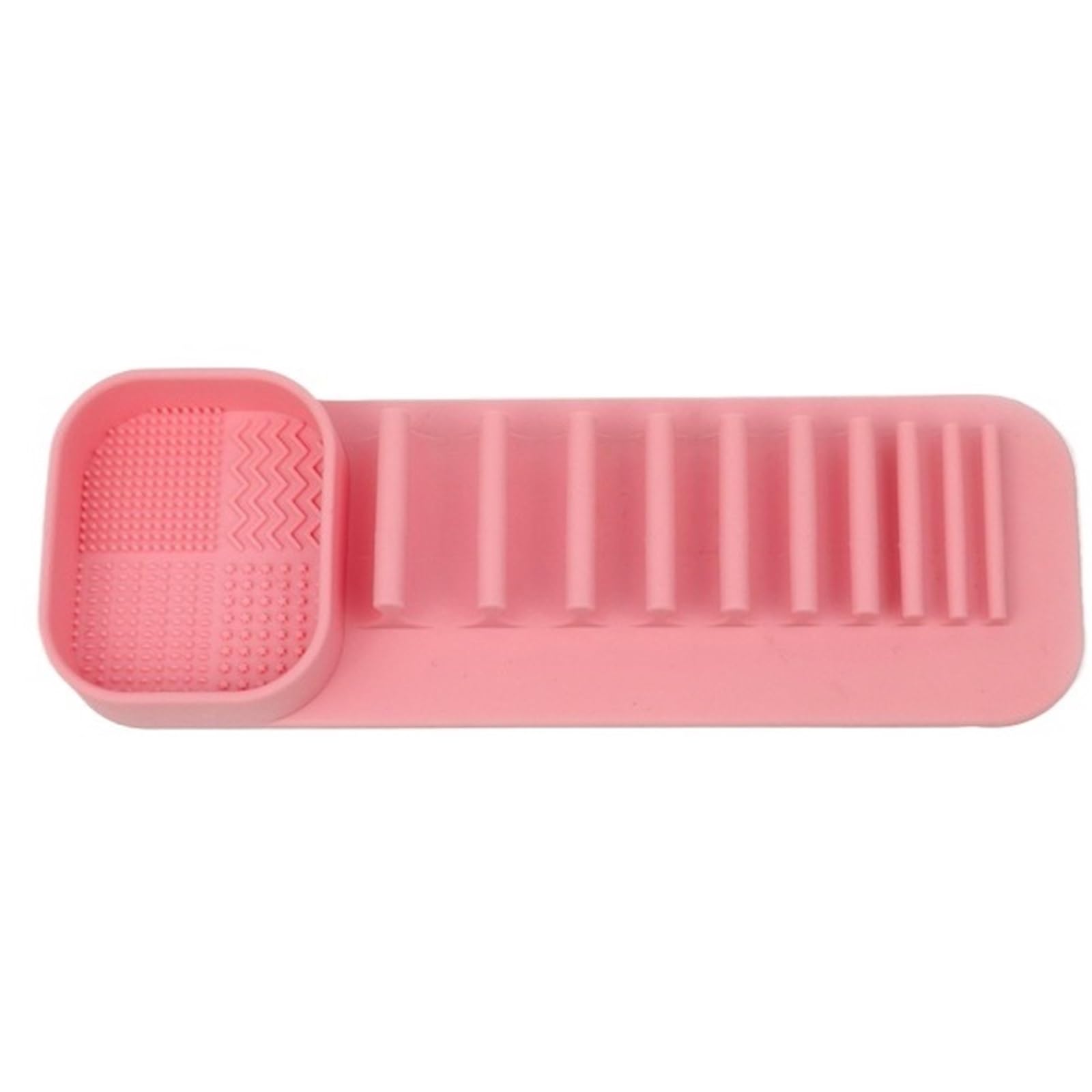 WLIHDB 3Pcs Makeup Brushes Wall Mounted Drying Rack Soft Silicone Cosmetic Storage Cleaner Tool Hanging Organizer For Beauty Tools for Makeup Brushes(Pink)