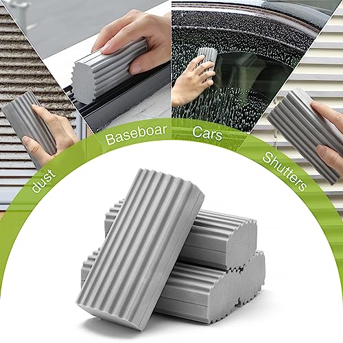 Damp Dusting Sponge Duster, Grey Dust Cleaning Sponge