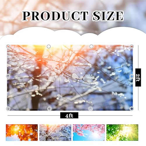 Image of ROCEEI Pack of 4 Fluorescent Light Covers for Ceiling Lights, 4 x 2 Ft, Magnetic Light Covers for Classroom Office Home School Ceiling Decor(Sunshine)