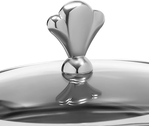 Miniatura 8 de Plato redondo de acero inoxidable para rozar bufé, 2.5 L para catering y calentadores de buffet con soporte de combustible para hoteles, bufés y