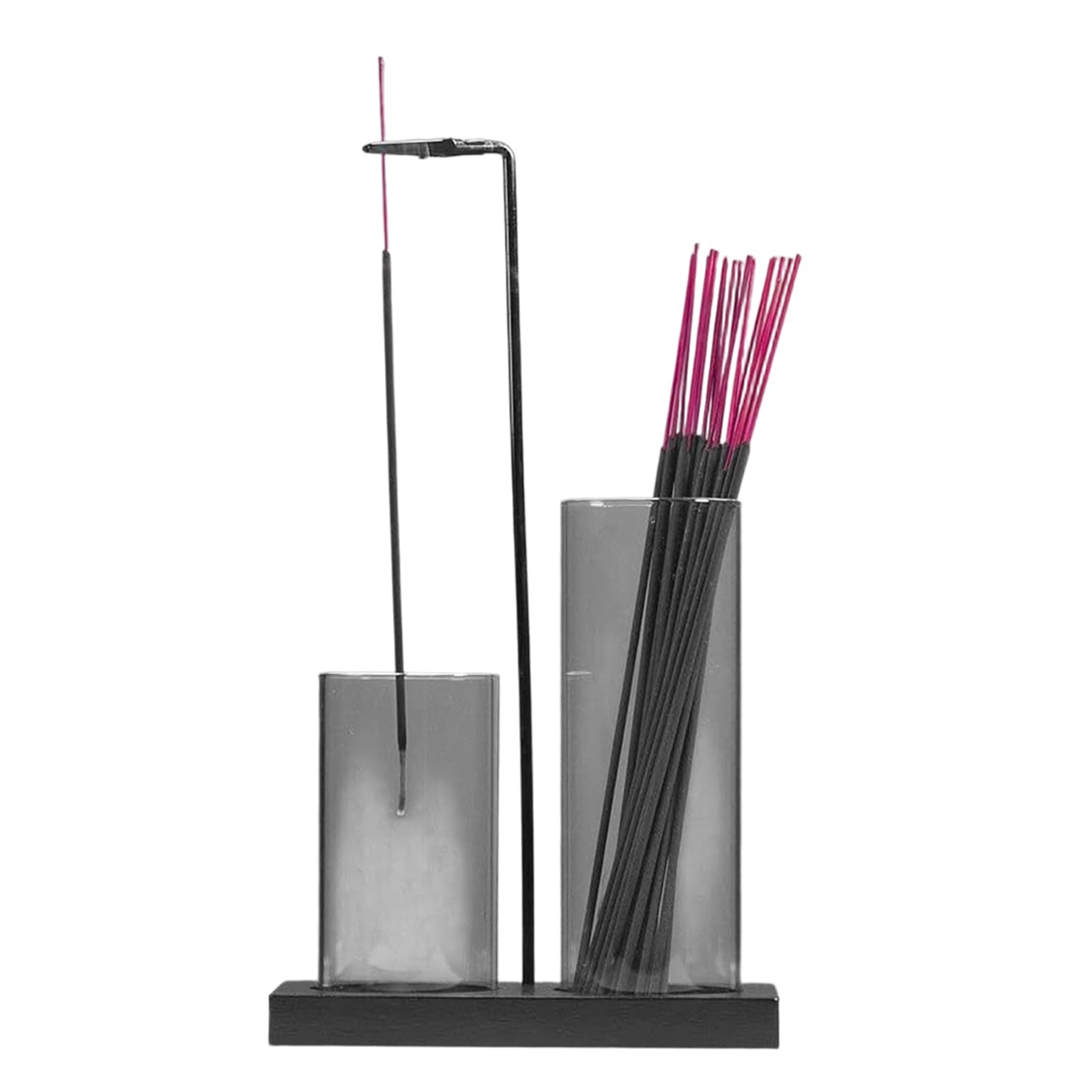 OSNIYAW Permanent Black Wooden Scent Structure with Glass Tubes for Easy Stick Arrangement Scent Lovers