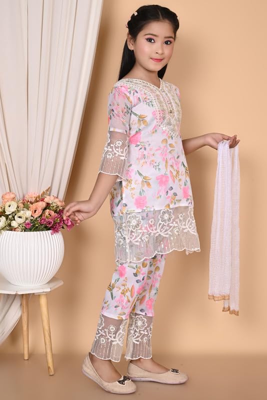 Image of Elegent Girl Dresses|| Ebroidery Dress For Girls || Cotton Blend,INDIANSUIT 2-12 YEARS