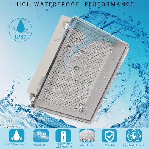 Boîte de jonction IP67 en plastique ABS transparent 40x4,6x18 cm - 2