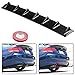 LOCEN Universal Rear Chassis Diffuser Bumper 7 Shark Fin Wing with Spoiler Reduce Driving Noise for BMW Jeep - Carbon Fiber
