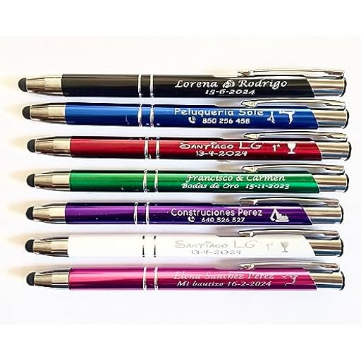 regalo grabado - 50 Bolígrafos Personalizados 2 en 1 con Pulsador Táctil | Grabado de Texto y Logo | Ideal para Bodas, Comuniones, Bautizos, Merchandising de Empresa, Metal |Unidades (50) | Ya disponible en tu tienda friki favorita! En mundofriki.es!