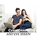 Cyxus Blue Light Glasses Computer Glasses UV Blocking TR90 Square Frame Clear Lens Ultra Light Eyewear, Relieve Eye Strain