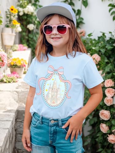 Image of Magical Shirt for Girls Magic Kingdom Graphic Tshirt | Cute Family Vacation Kids Short Sleeve Tops