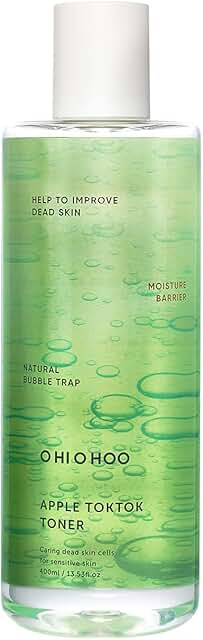 OHIOHOO Apple TokTok Toner 13.53 fl.oz / 400ml | Removes Dead Skin Cells | Korean Skincare, Cruelty-Free, Vegan, Paraben-F...