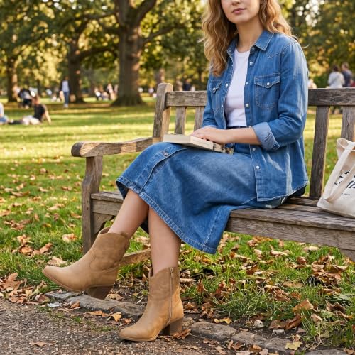 Image of GLOBALWIN Cowboy Boots For Women Short Ankle Boots