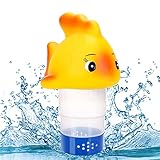 💖【Ideale Wirkung】 Der RenFox Goldfisch Pool Dosierschwimmer eignet sich für jeden Innen- oder Außenpool, Whirlpool, Spa usw. Mit dem wirksamen Chemikalienschwimmer können Sie die Wasserumgebung gesund und sauber halten, um die Entstehung von Algen und Bakterien zu vermeiden.