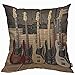 Mugod Funda de cojín para cinco guitarras, fundas de almohada para instrumentos musicales, cuerdas, para hombres y mujeres, decoración para el hogar, sofá, silla, sofá, 45 x 45 cm, 18 x 18 pulgadas