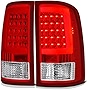 VIPMOTOZ Neon Tube LED Tail Light Lamp Assembly For 2007-2013 GMC Sierra 1500 2500HD 3500HD - Rosso Red Lens, Driver and Passenger Side