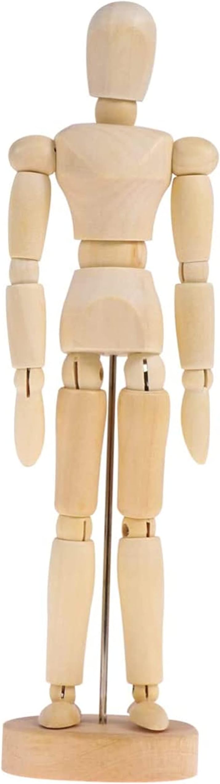 Wood 8" Male, Artist Drawing Manikin Articulated Mannequin with Base and Flexible Body, Draw Painting Model Mannequin Jointed Doll, Perfect for Drawing The Human Figure or Home Desktop Decoration