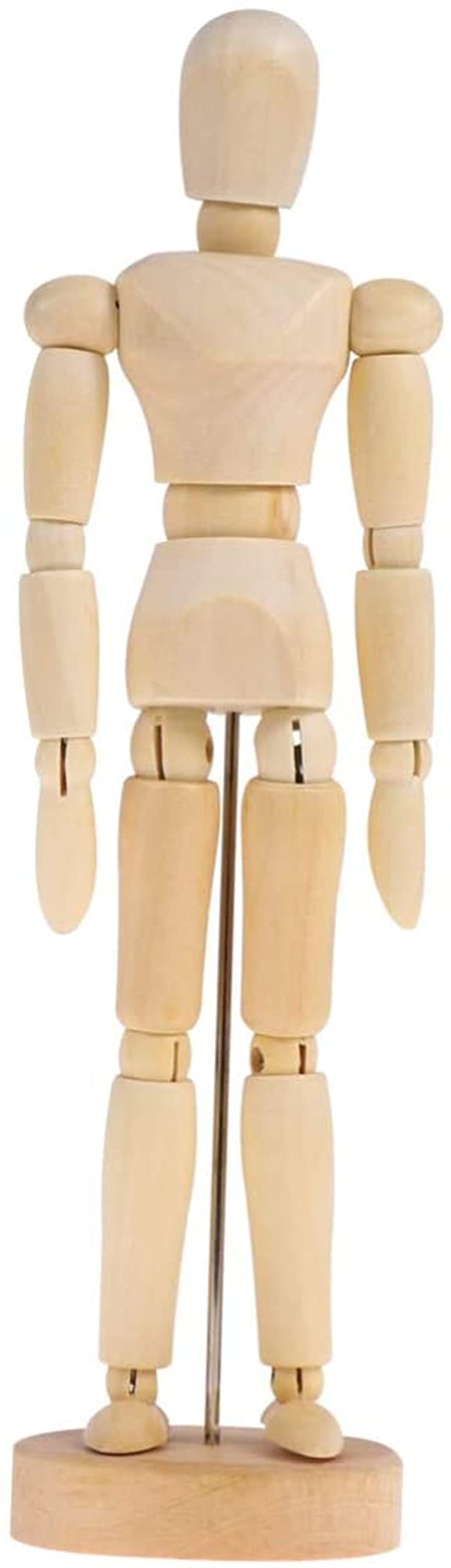 Wood 8" Male, Artist Drawing Manikin Articulated Mannequin with Base and Flexible Body, Draw Painting Model Mannequin Jointed Doll, Perfect for Drawing The Human Figure or Home Desktop Decoration