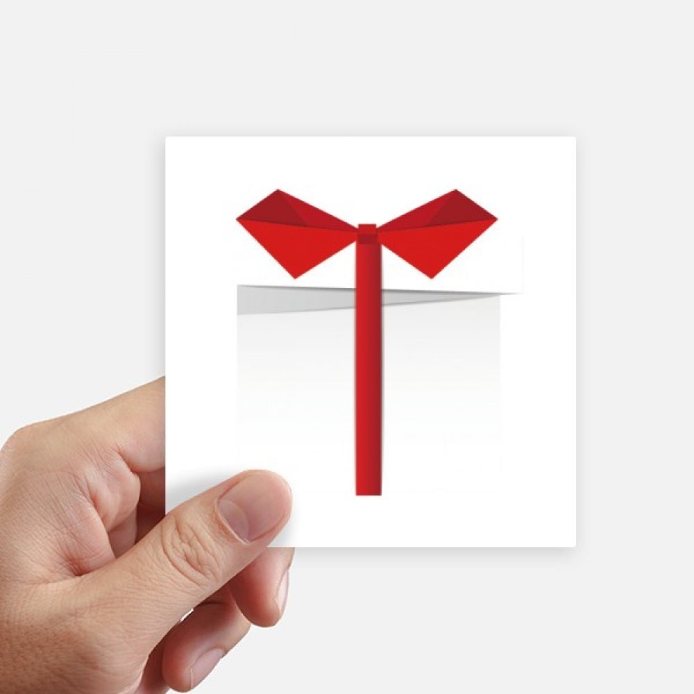 Autocollant origami de Noël DIYthinker 10cm, lot de 8 stickers carrés multicolores