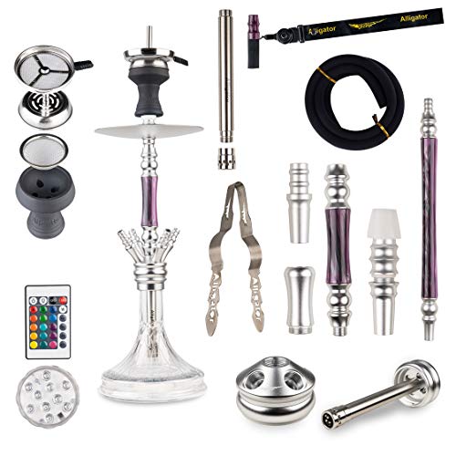 Alligator Shisha Bingo Performance - Grey (Silber) | Design Shisha | Komplett Set