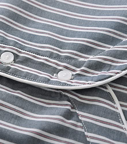 Latuza Men's Plaid Nightshirt Cotton Sleep Shirt4