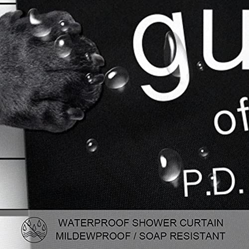 Rideau de douche imperméable contre éclaboussures bouledogue - 4