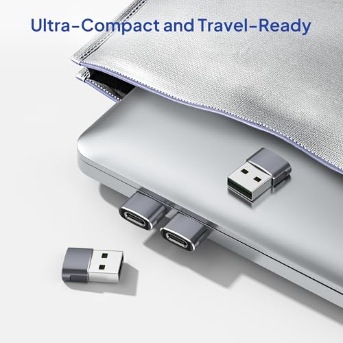 Image of USB C Female to USB Male Adapter 4Pack,Type A Charger Cable Plug Connector for iPhone 11 12 13 Pro Max,Airpods iPad 8 8th 9 9th Air 4 4th Mini 6 6th Generation,Samsung Galaxy S20 S21,Watch Series 7 | Type C Female to A Male Cable Converter for Z Fold Flip 7 6 5,A55 A54 A53,Tab S10 S9 S8 A9 Lite,Watch Ultra Classic Active