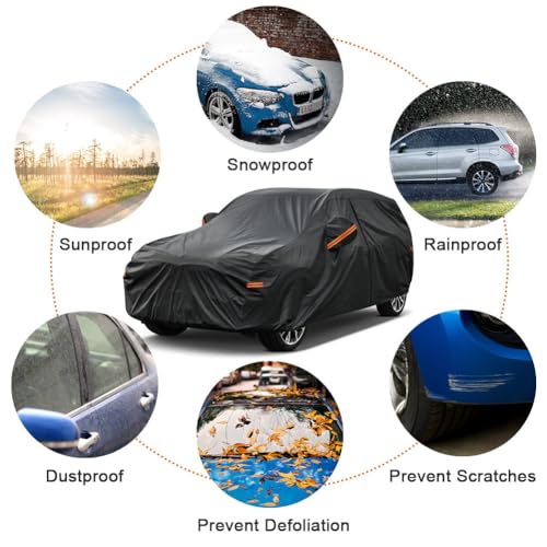 Kayme 7 Layers SUV Car Cover Custom Fit for Lexus RX350 RX 350/RX300/330/350L (2003-2025) Waterproof All Weather for Automobiles, Outdoor Full Cover Rain Sun UV Protection. - Image 6