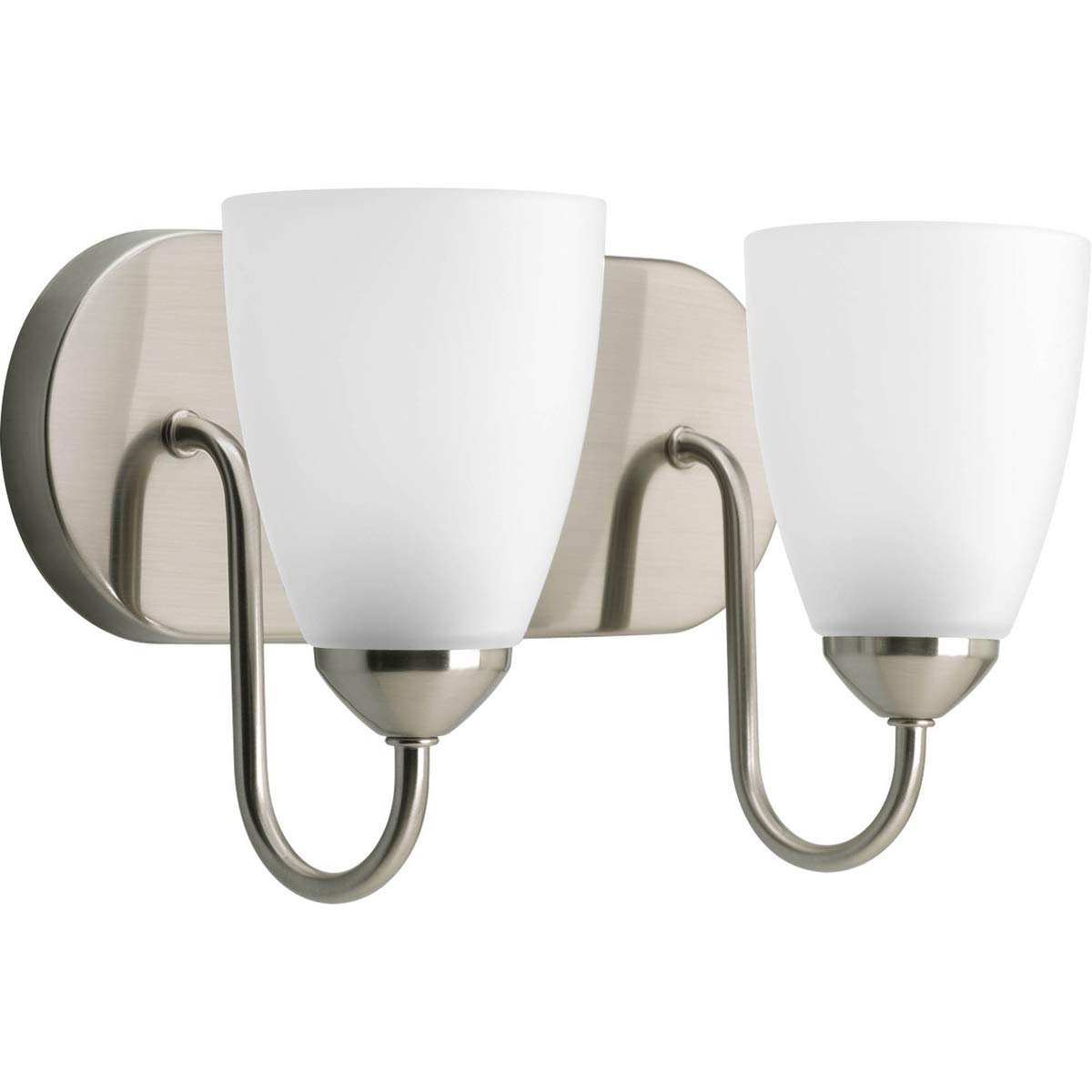 Progress Lighting P2707-09 Traditional One Bath from Madison Collection in Chrome Finish Lighting Accessory, Brushed Nickel