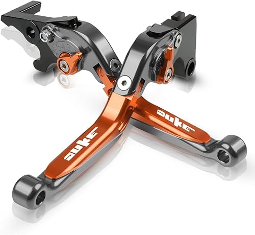 K.T.M Duke 125 390 - Juego de palancas de embrague de freno plegables y extensibles de aluminio CNC para K.T.M Duke 125 2011-2020 Duke 200 2012-2020