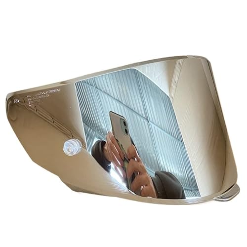 Jdon-hats Visera para Casco TTC para KYT TT Course, Visera para Casco de Motocicleta, Parabrisas, protección UV, Accesorios de capacetes de Alta Resistencia (Color : Plata)