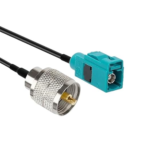QYZLVCES(���X) 1��Fakra Z�^�C�v���X�W���b�N����SMB BNC UHF MNF�I�X���X�R�l�N�^�A�_�v�^�P�[�u���A���e�iRG174�P�[�u��(FAKRA - UHFM,300CM)