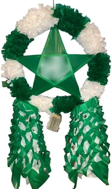 Medium Size Traditional Christmas Parol (Green-White)