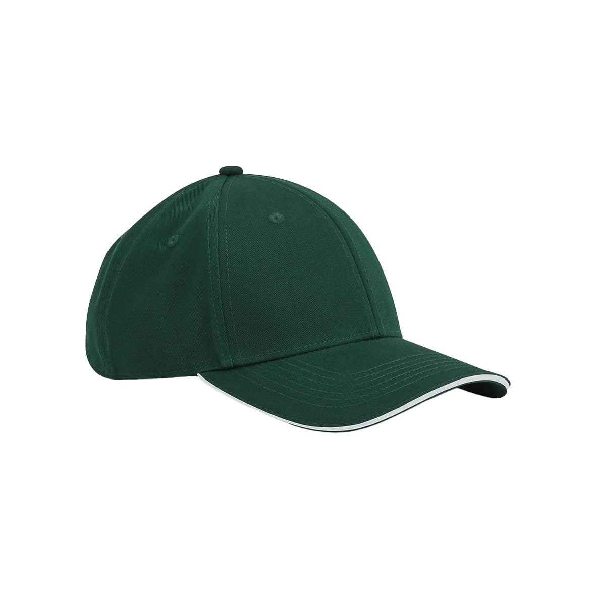 Beechfield B820C EarthAware® Classic Organic Cotton 6 Panel Cap - Sandwich Peak - Bottle Green/White