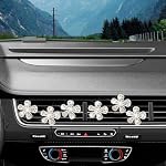 Mandark 6PCS Rhinestone Daisy Air Vent Clips, Silver - Image 4