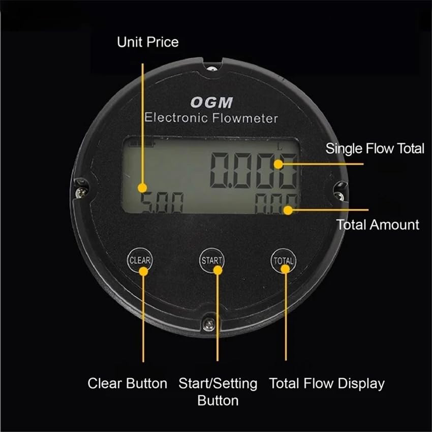 Débitmètre d'eau numérique et compteur de carburant essence 1" - 7