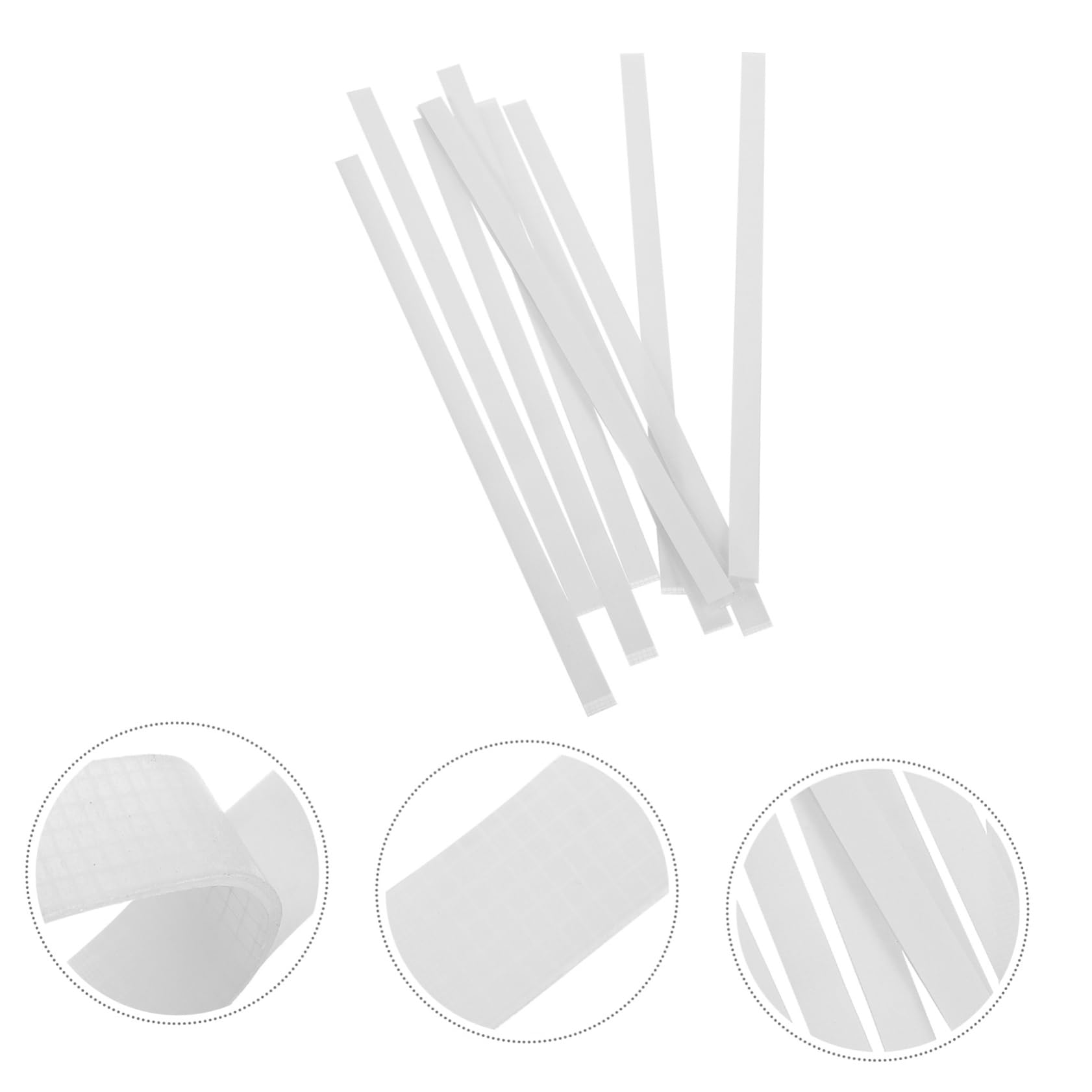 VILLCASE 50pcs Bande de Colle Thermofusible, 12mm Bande Thermofusible avec Support en Maille Filet, Colle e pour Reliure de Livres