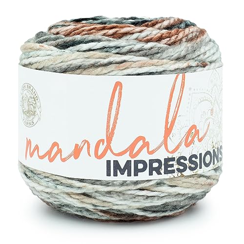 Image of Lion Brand Yarn Mandala Impressions, Bulky Yarn, Nightfall, 1 Pack