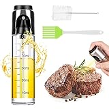 Pulverizador Aceite,Spray Aceite Cocina,100ml Dispensador Aceite de Oliva Vinagre Rociador Aceitera Cristal para BBQ,Pan,Cocinar,Ensalada,Hornear