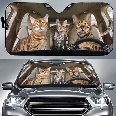 Évitez le volant brûlant avec le pare-soleil voiture intérieur motif chat
